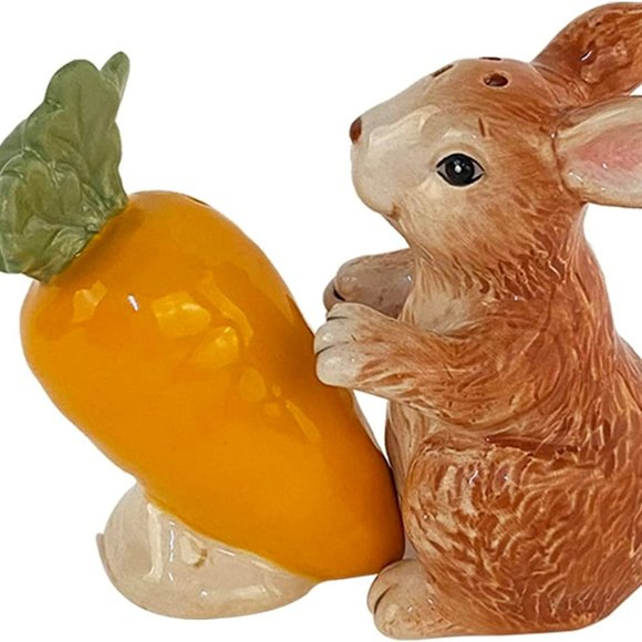 Blue Sky Clayworks Carrot and Bunny Salt and Pepper - 21313 - Picture 1 of 5